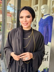 5557 YASEMİN SİYAH ETEKLİ TAKIM - 
