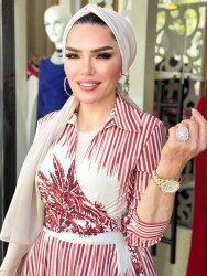 5570 RUSTİK KIRMIZI ETEKLİ TAKIM - 