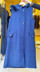 5597 CAPİTONE YELEK KÜRKLÜ LACİVERT - 