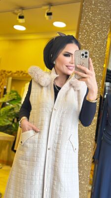 5597 CAPİTONE YELEK KÜRKLÜ TAŞ - 1