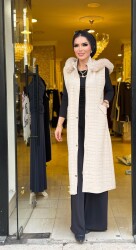 5597 CAPİTONE YELEK KÜRKLÜ TAŞ - 4