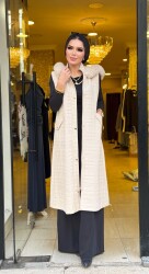 5597 CAPİTONE YELEK KÜRKLÜ TAŞ - 6