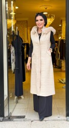 5597 CAPİTONE YELEK KÜRKLÜ TAŞ - 5