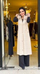 5597 CAPİTONE YELEK KÜRKLÜ TAŞ - 3