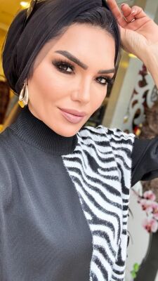 5666 ZEBRA TUNİK SİYAH - 4