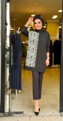 5666 ZEBRA TUNİK SİYAH - 6