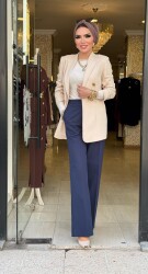 5738 KANVAS PANTOLON LACİVERT - 