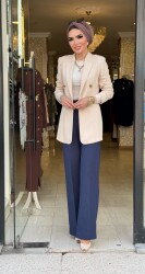 5738 KANVAS PANTOLON LACİVERT - 2