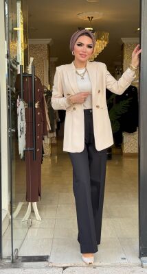 5738 KANVAS PANTOLON SİYAH - 2