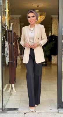 5738 KANVAS PANTOLON SİYAH - 1