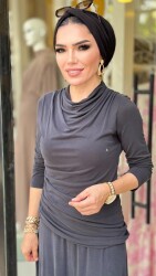 6023 LİYA SİYAH ELBİSE - 
