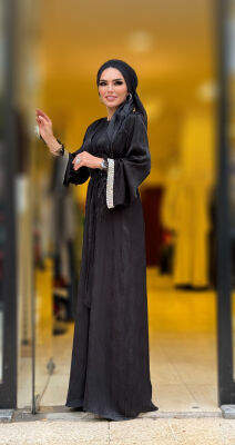 6142 SAHRA ABAYA SİYAH - 2