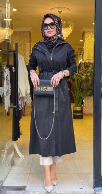 6190 SEÇKİN TRENÇ SİYAH - 1