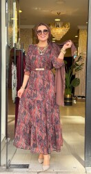 6803 YELDA ELBİSE KAHVERENGİ - 2