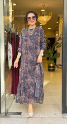 6803 YELDA ELBİSE LACİVERT - 2