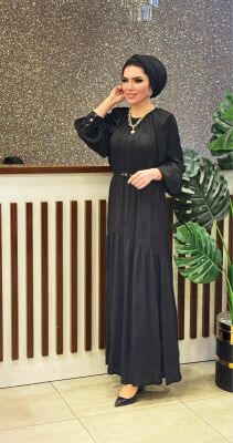 7263 DENİZ ELBİSE SİYAH - 4