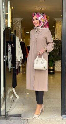 7290 HALKA DETAYLI TRENÇ - 4