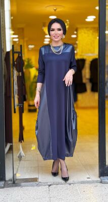 8101 LAVİN ELBİSE LACİVERT - 2