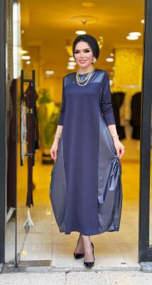 8101 LAVİN ELBİSE LACİVERT - 1