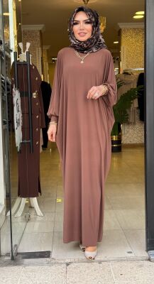 8470 SELİN ELBİSE KAHVERENGİ - 2