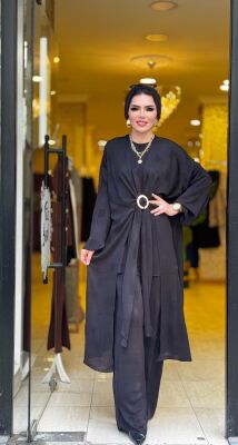 8595 ALEYNA ÜÇLÜ TAKIM SİYAH - 1