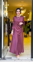 8602 HELİN ETEKLİ TAKIM BORDO - 