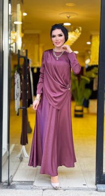 8602 HELİN ETEKLİ TAKIM BORDO - 2