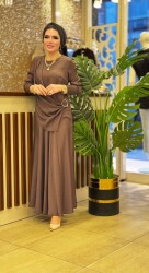 8602 HELİN ETEKLİ TAKIM KAHVERENGİ - 3