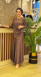 8602 HELİN ETEKLİ TAKIM KAHVERENGİ - 6