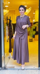 8602 HELİN ETEKLİ TAKIM KAHVERENGİ - 5