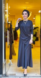 8602 HELİN ETEKLİ TAKIM SİYAH - 