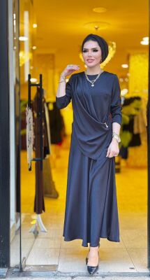 8602 HELİN ETEKLİ TAKIM SİYAH - 4