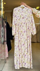 8778 BAHAR FUŞYA ELBİSE - 