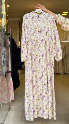 8778 BAHAR FUŞYA ELBİSE - 1