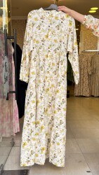 8778 BAHAR SARI ELBİSE - 