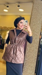 9268 GONCA KAHVERENGİ YELEK - 