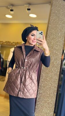 9268 GONCA KAHVERENGİ YELEK - 1