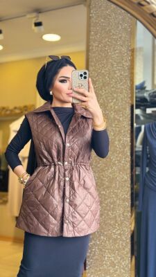 9268 GONCA KAHVERENGİ YELEK - 5