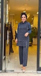 9889 HİLAL FERMUAR DETAYLI TAKIM - 